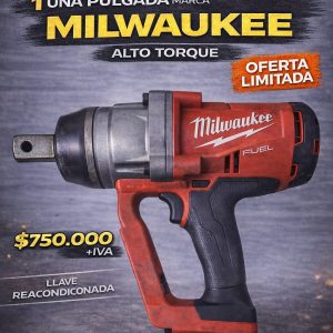 Llave de impacto inalámbrica 1 pulgada Milwaukee de alto torque