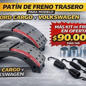 Patín de freno trasero + kit de freno para modelo Ford cargo y Volkswagen