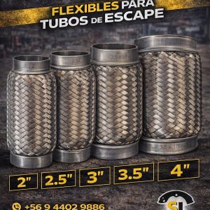Flexibles para tubos de escape de distintas medidas 2"/ 2.5"/ 3"/ 3.5"/ 4"