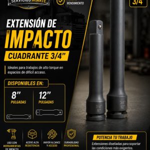 Extensión de impacto cuadrante 3/4" de 12".