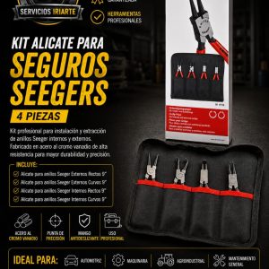 Kit alicate para seguros Seegers 4 piezas